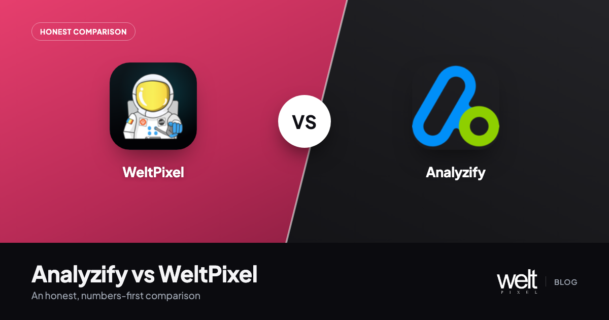 Analyzify vs WeltPixel Conversion Tracking: An Honest Comparison