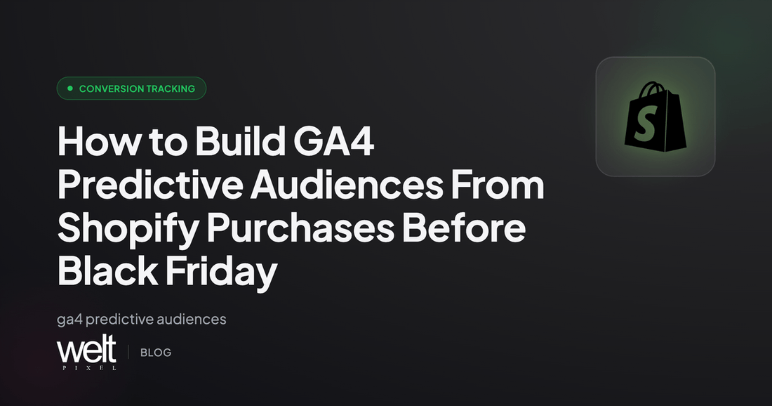 How to Build GA4 Predictive Audiences From Shopify Purchases Before Black Friday