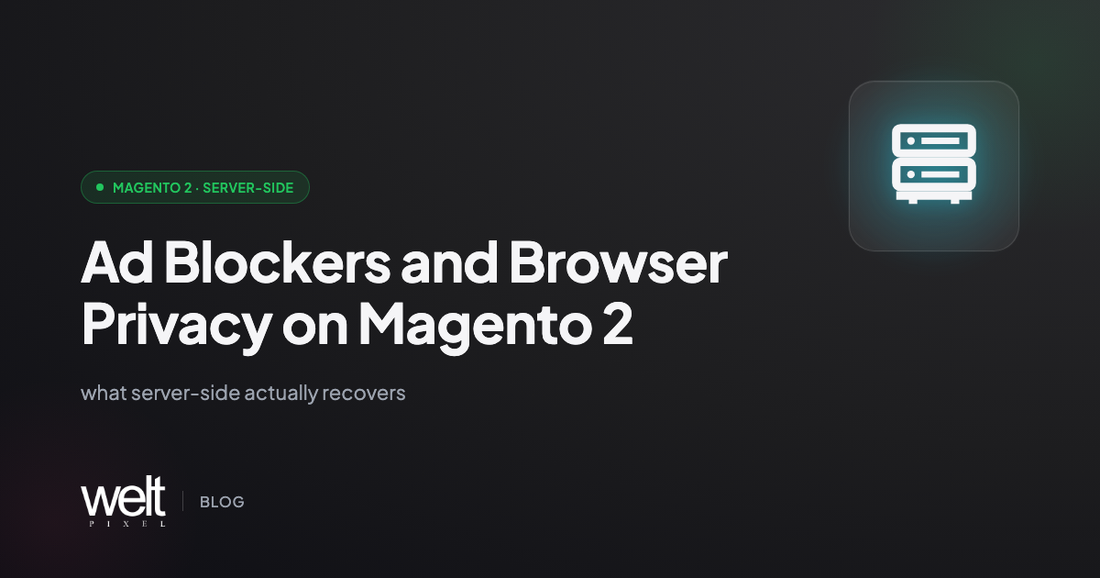 Ad blockers and browser privacy on Magento 2: what server-side actually recovers