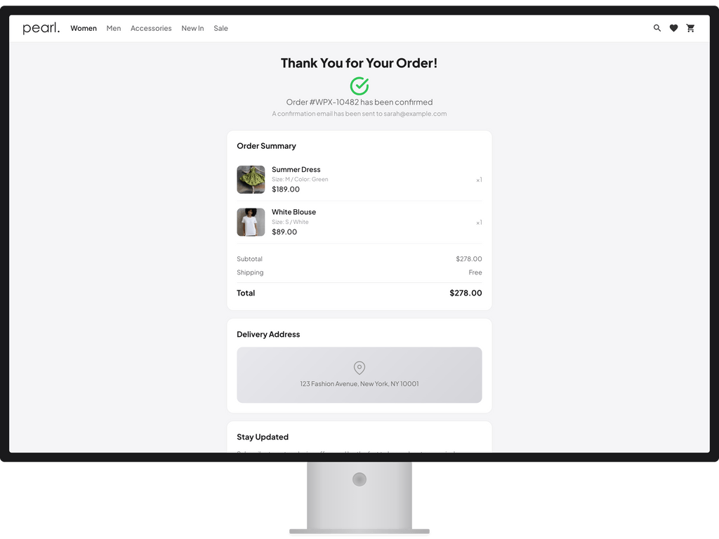 Magento 2 Custom Checkout Success Page Extension – WeltPixel