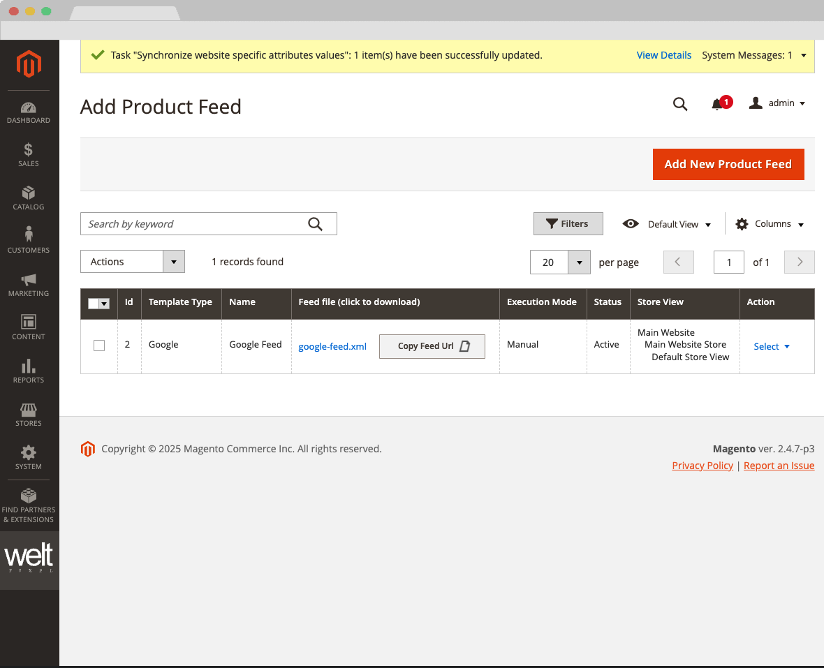 WeltPixel Product Feed Configuration Options 4